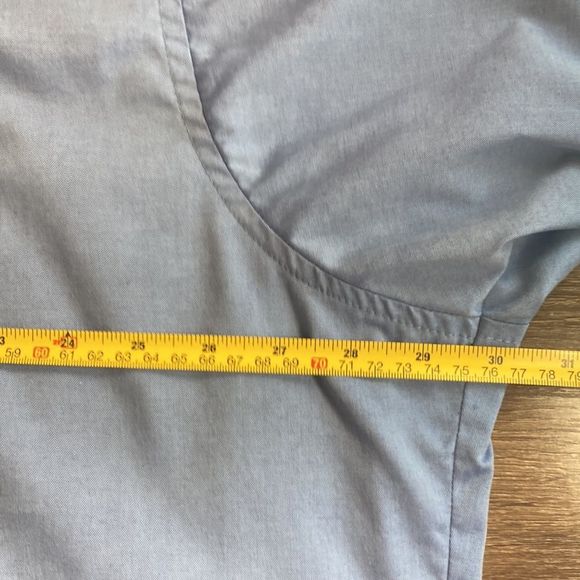 Mens Vintage Western Ruddock Pearl Snap Blue Button Down Size 30(3XL) - Picture 6 of 11